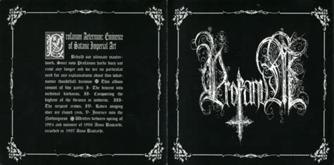 Profanum『profanum Aeternum Eminence Of Satanic Imperial Art』1997年 2nd