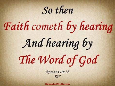 Romans So Then Faith Cometh By Hearing And Hearing By The Word Of God Word Of God