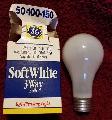 Ge Soft White 3 Way Incandescent Bulb 50 100 150 Watts Ebay