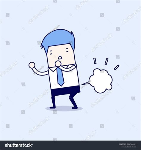 Businessman Farting Blank Balloon Out His Stock Vector Royalty Free 2067386381 Shutterstock