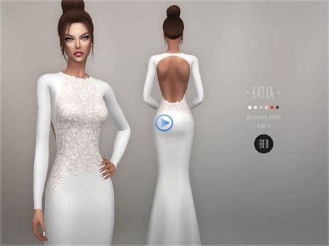 Robe De Mariée Katya Pour Les Sims 4 Par Beo Jeumariage Kleid