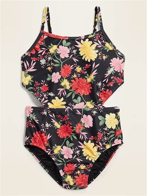 Side Cut Out Swimsuit For Girls Old Navy