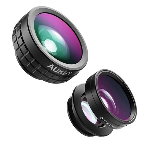 Aukey Pl A1 Clip On Lens Set Fisheye Wide Angle Macro Lens