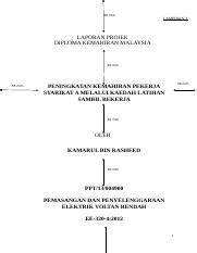 Temuduga terbuka pengambilan pelajar baharu kursus diploma kemahiran malaysia dengan sijil pengajar vokasional (dkm+vto) & sijil pengajar vokasional (vto) ciast sesi mei 2020. CONTOH FORMAT PENULISAN PROJEK DKM_DLKM - 50 mm LAMPIRAN 1 ...