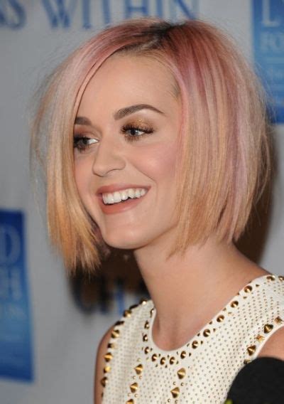 Katy Perry With Some Lavender Highlights Modern Bob Hairstyles 2015