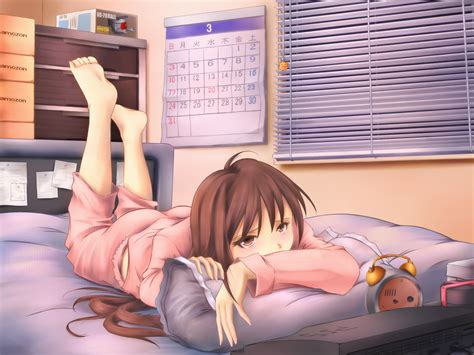 Anime Girl Sad Lying On Bed Hd Anime 4k Wallpapers