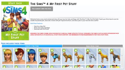 The Sims 4 My First Pet Stuff Contains Withheld Content