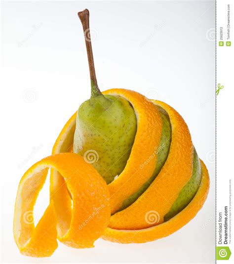 Pear In Orange 2 Stock Photo Image Of Yellow Fruits 25623912