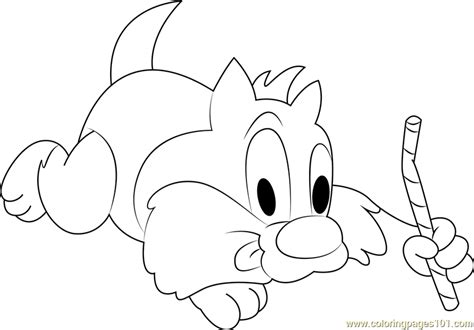 Baby Sylvester The Cat Coloring Page Free Baby Looney Tunes Coloring