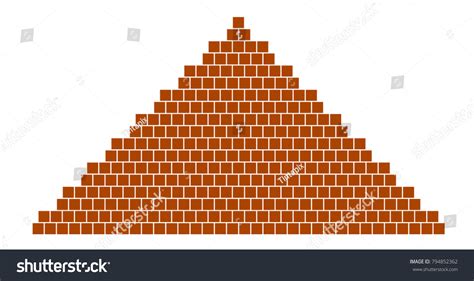 Vector Brick Pyramid Stock Vector Royalty Free 794852362 Shutterstock