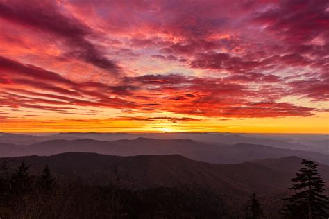 Clingmans Dome Sunrise Color Smoky Mountains Photo Print Photos By