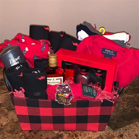 Image Of Large Polo Basket Valentine S Day Gift Baskets Christmas Gifts For Boyfriend