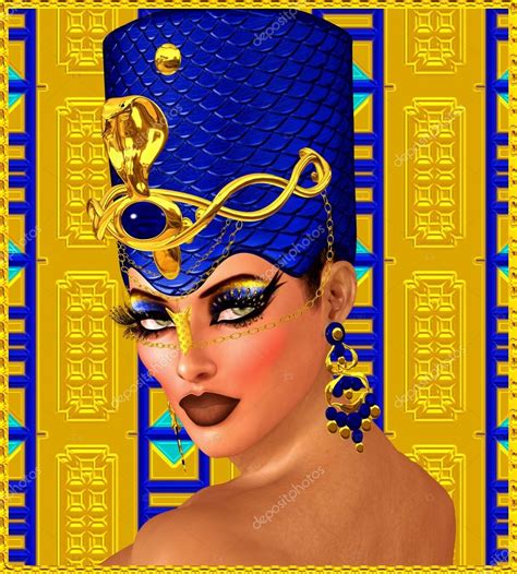 Клеопатра или любая египетская женщина фараон Фантастическое искусство стоковое фото ©tim0920
