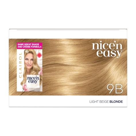 Clairol Nicen Easy Hair Dye 9b Light Beige Blonde