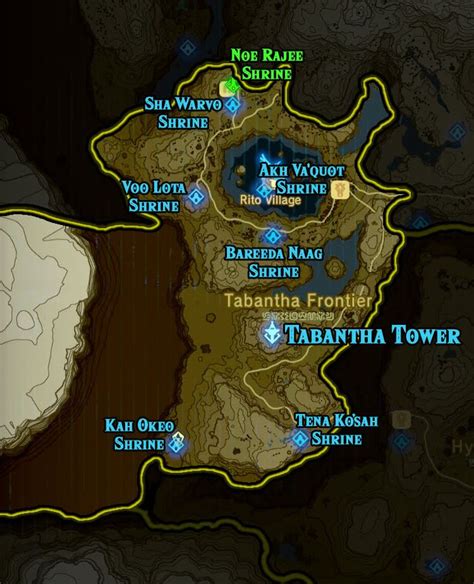 A Map With All The Locations And Names For Each Location In The Game