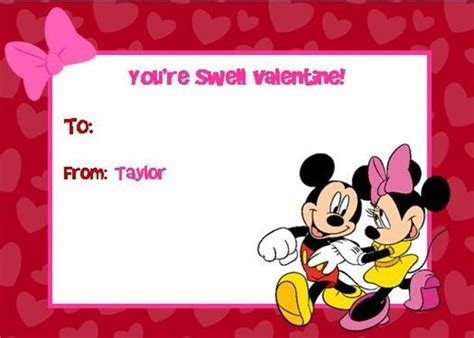 Valentine Cards Minnie And Mickey Mouse Digital Diy