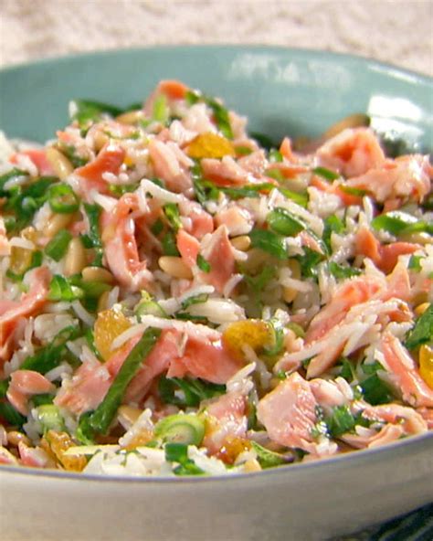 Tangy Sweet Salmon And Rice Salad Recipe And Video Martha Stewart