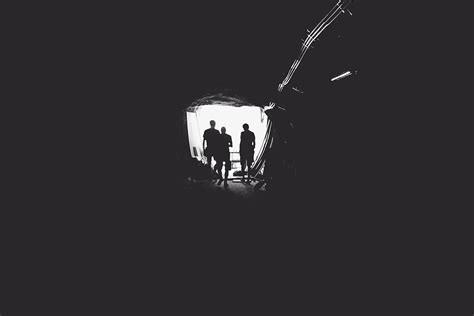 free images silhouette light black and white people tunnel dark cave darkness brand