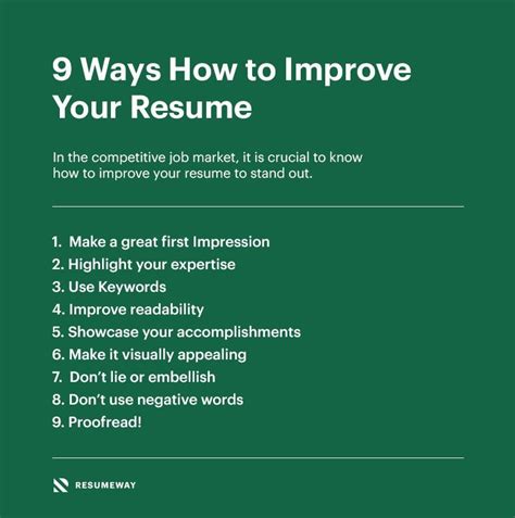 How To Improve Your Resume 9 Easy Steps Resume Resume Writing Tips
