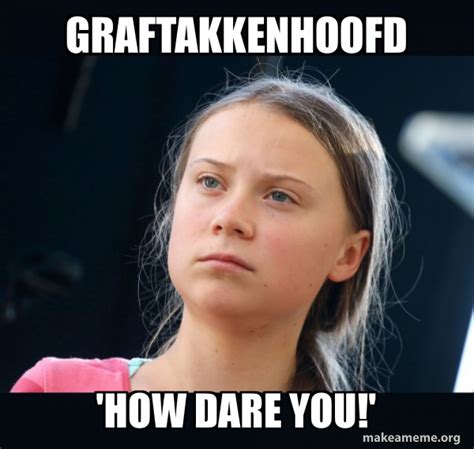 Graftakkenhoofd How Dare You Greta Thunberg Make A Meme