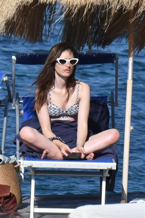 Lily Collins In Bikini At The Hotel Regina In Ischia Italy 07 17 2018