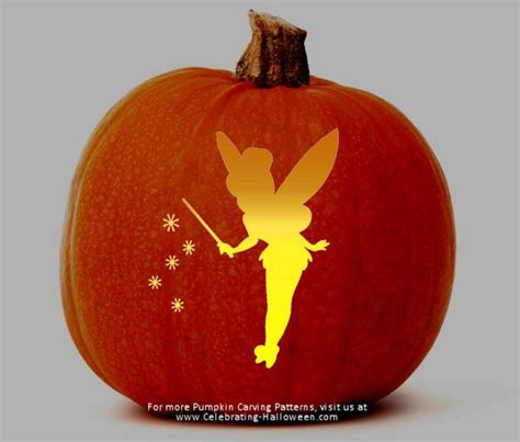 16 Printable Tinkerbell Pumpkin Templates And Designs