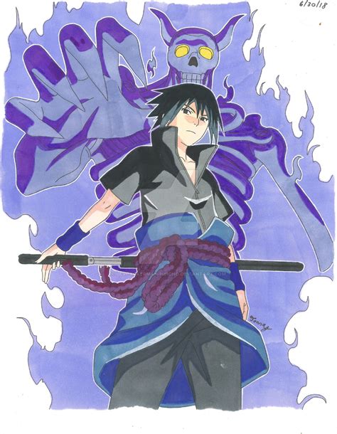 Sasuke With Susanoo Colored By Levi Ackerman Heicho On Deviantart