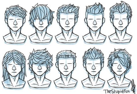 Random Hairstyles Male By Thestupidfox On Deviantart Drawing Hair
