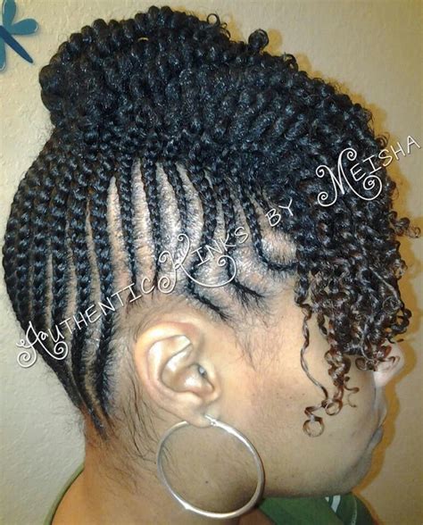 It is basically a freestyle with no restriction on the manner to make it. .I want this with twist up the back instead of Braids Love ...