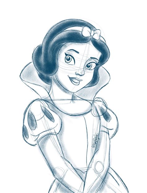 Pencil Sketch Disney Princess Drawings Draw Humdinger