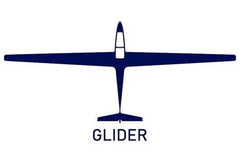 Premium Vector Gliding Sailplane Top View Soaring Glider Silhouette