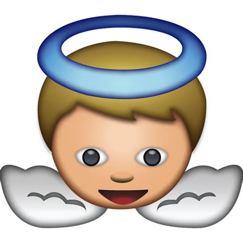Download White Baby Angel Emoji Emoji Island