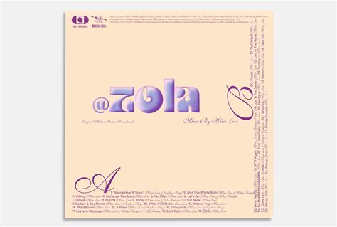 Zola Original Motion Picture Soundtrack Music By Mica Levi A24 Shop