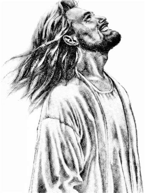 jesus laughing pencil drawings