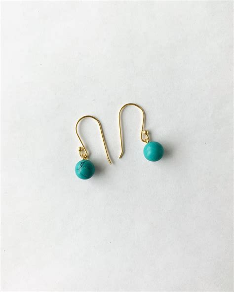 Turquoise Dangle Earrings Veda Jewelry