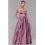 Strapless Sweetheart Long Purple Satin Prom Dress