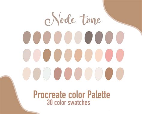Procreate Color Palette Nude Tone Procreate Palette Digital Etsy