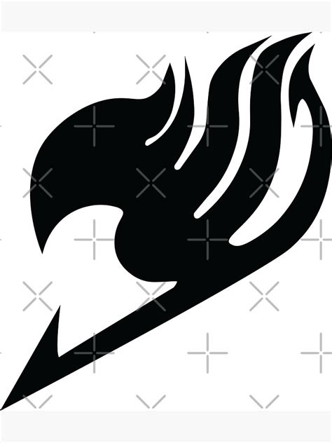 Fairy Tail Logo Handmade Black And White Canvas Print By Gaalaxyz