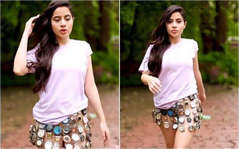 Urfi Javed Elevates Her Diy Vogue Wears A Skirt Made Of Watches