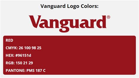 Vanguard Colors Hex Rgb Cmyk Pantone Color Codes Of Sports Teams
