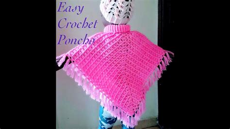 easy crochet poncho youtube