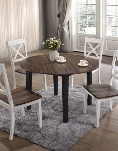 Modern farmhouse style is the perfect aesthetic! A La Carte Farmhouse Round Dining Table w/ 4 Chairs ...