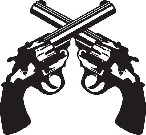 Free Crossed Guns Silhouette Download Free Clip Art Free