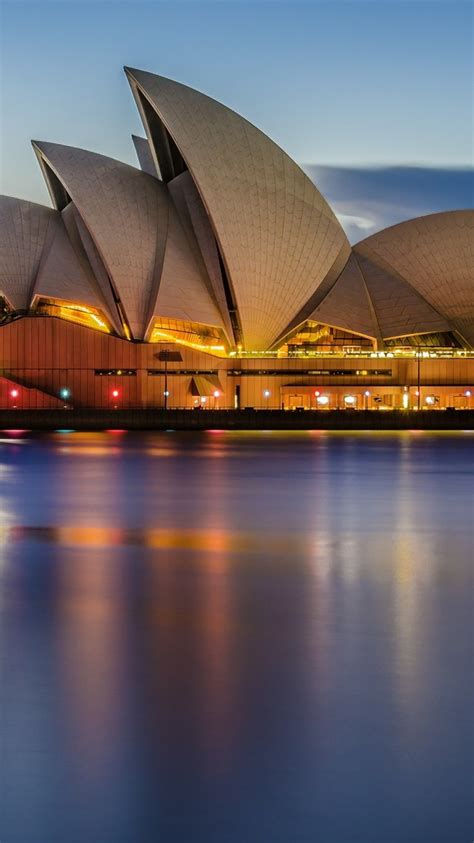 Sydney Australia Opera House Sunset Sea Lights 750x1334 Iphone 87