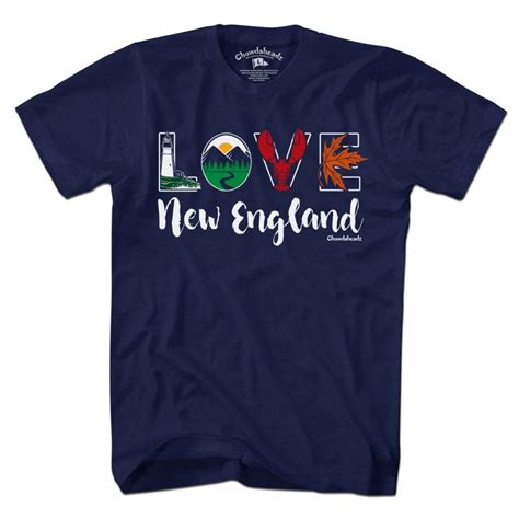 Lifestyle Love New England T Shirt Chowdaheadz