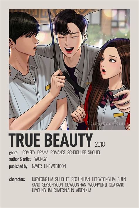 True Beauty Minimalist Manhwa Poster Webtoon Manga Romance Manhwa
