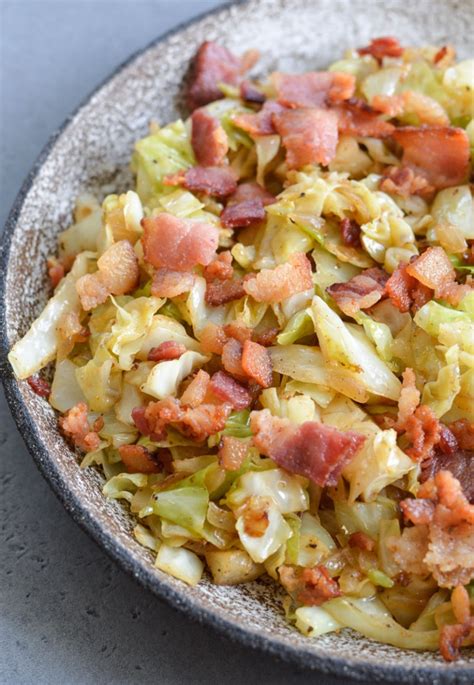 August 17, 2016 by di bauer leave a comment. Fried Cabbage with Bacon (keto + low carb) - The Best Keto ...