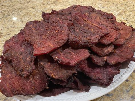 Homemade Sweet And Spicy Smoked Beef Jerky Food