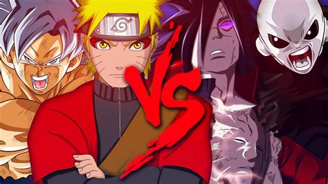 Goku E Naruto Vs Jiren E Madara Confronto De Lendas Youtube