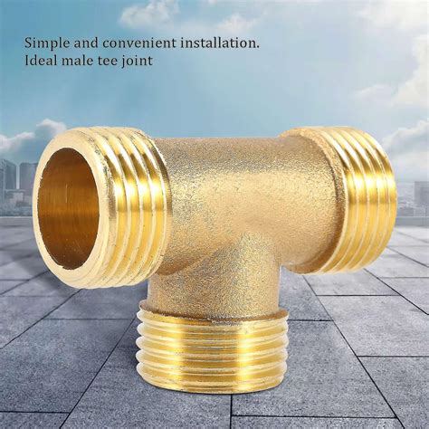 Brass T Shape Water Fuel Pipe Equal Male Tee Adapter Connector Thread Fruugo UK